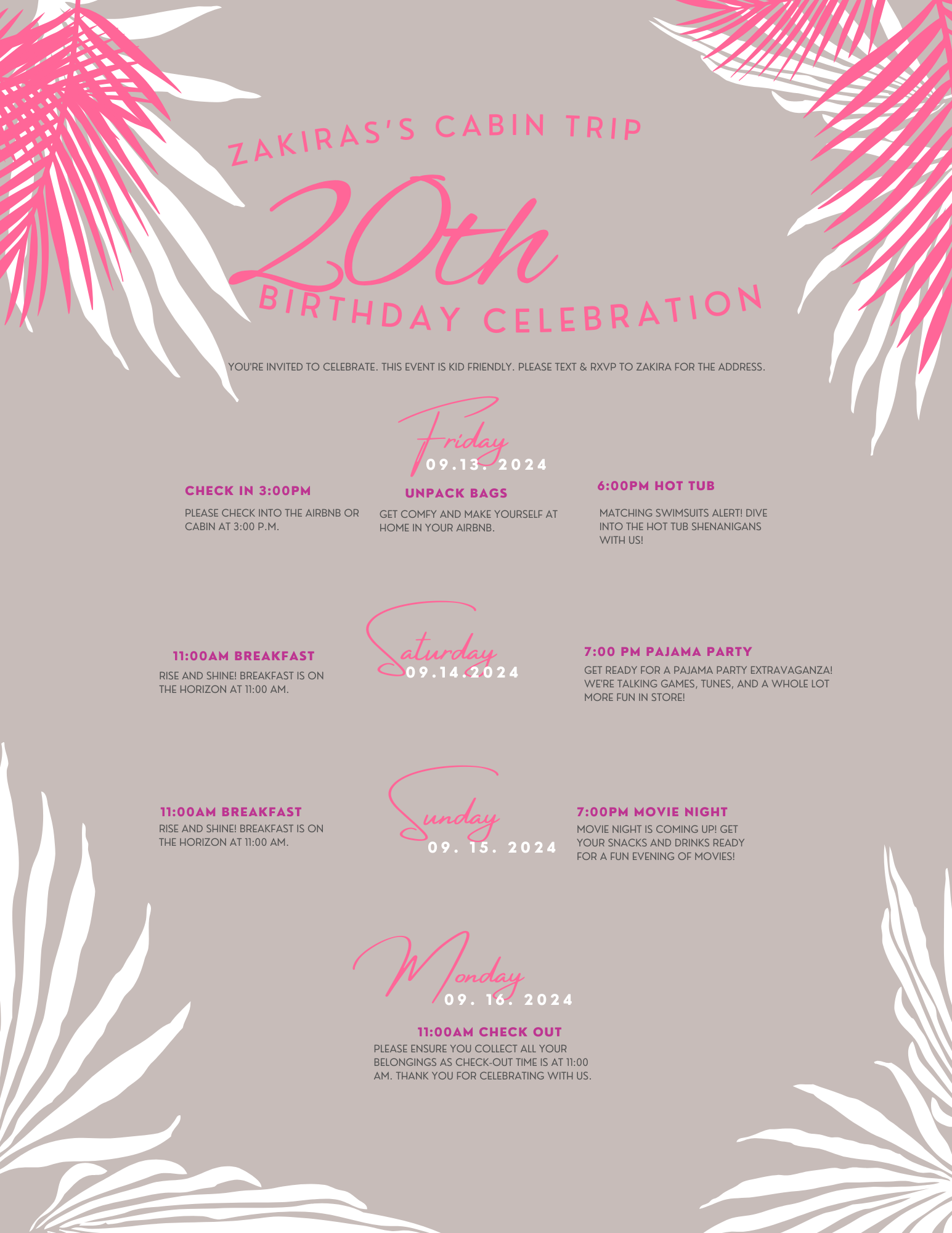 PDF itinerary